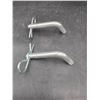 Image 1 : 2 Hitch Pin Clips with Bent L-Shape Design, Steel Construction