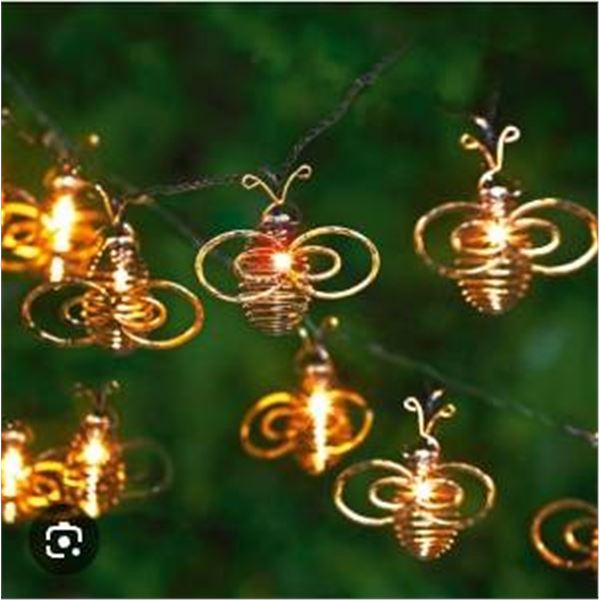 Moonrays 10 Piece Solar Bee String Lights Fusion Brand Model 27039