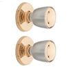 Image 1 : Weiser Elements Passage Door Knob Set – Brushed Steel and Brass