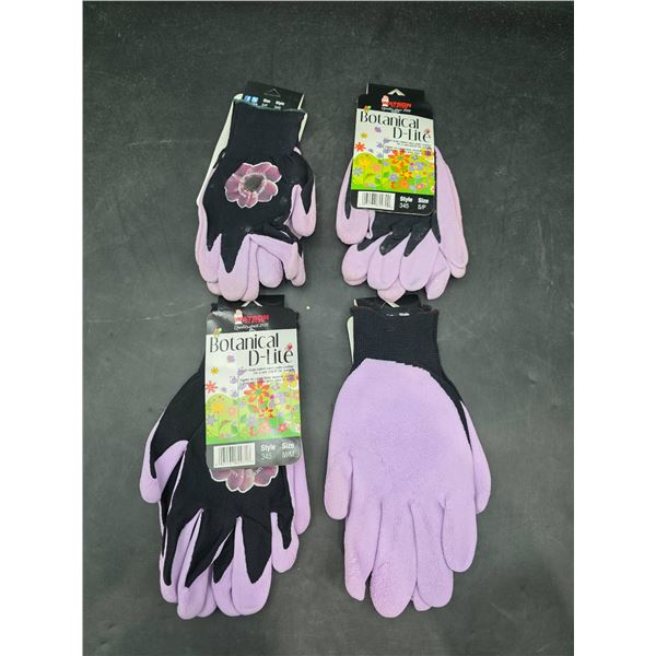 Watson Botanical D-Lite Gardening Gloves 2 Size Small & 2 Size Medium