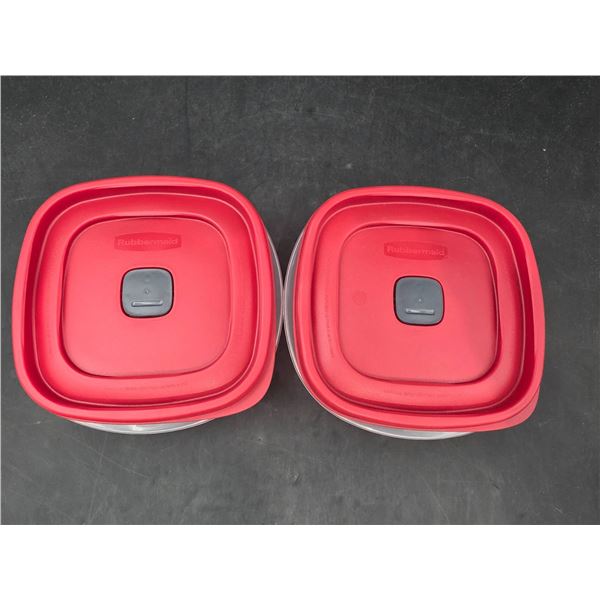 lot of 2 Rubbermaid Food Storage Containers with Red Lids, 710 mL Capacity