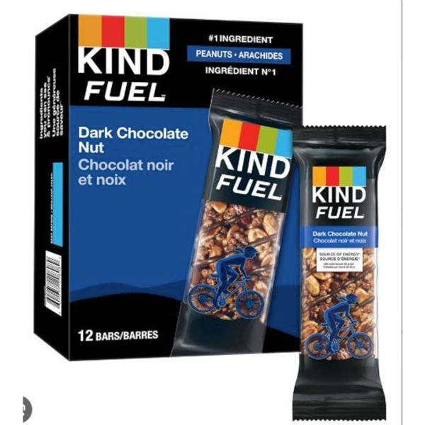 Kind Fuel Dark Chocolate Nut Bars, 12 Pack (12 x 50 g), 600 g Total
