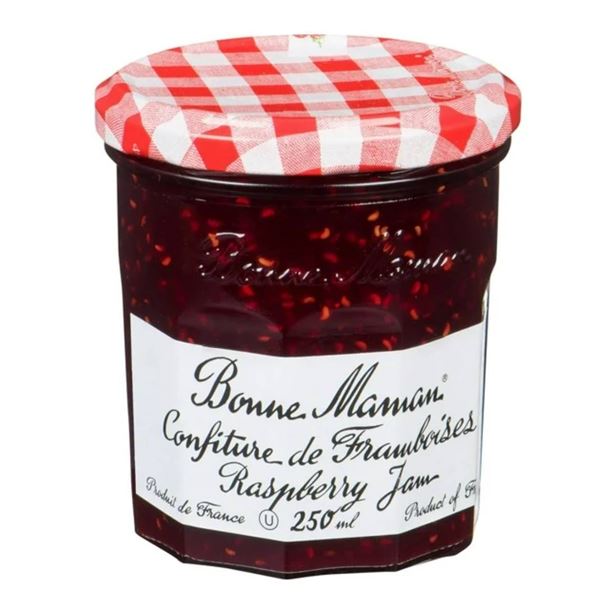 Bonne Maman Raspberry Jam 250ml, Set of Two Jars, Made in France