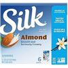 Image 1 : Silk Almond Vanilla Milk 12 x 236 mL With Paper Straws