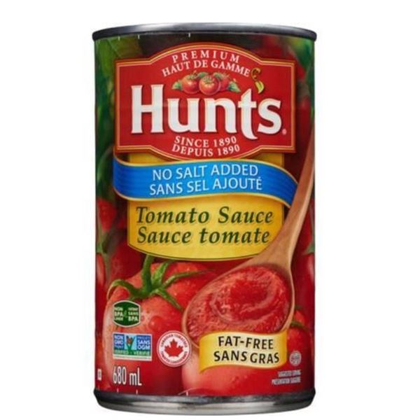 Hunt’s No Salt Added Tomato Sauce – 6 Cans (369 ml Each)