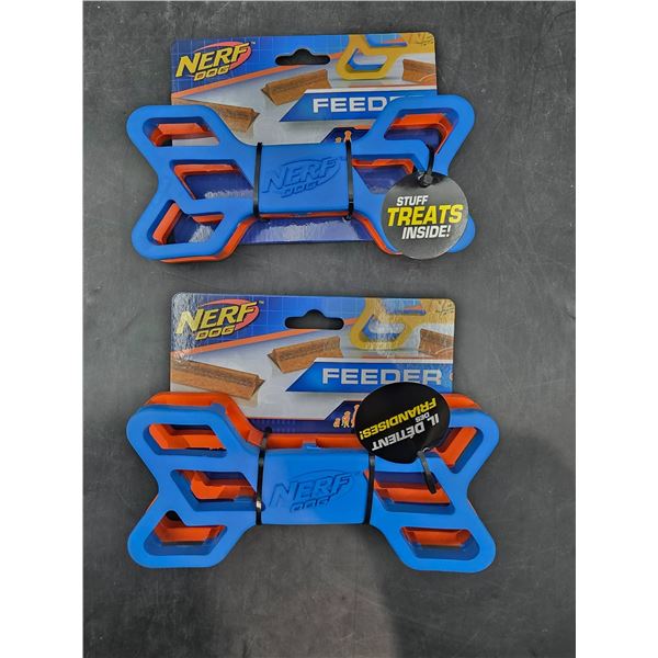 Nerf Dog Feeder Toy for Treat Stuffing – Set of 2 Units