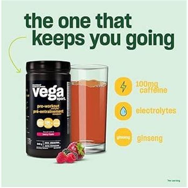 Vega Sport Pre-Workout Energizer Berry 540g