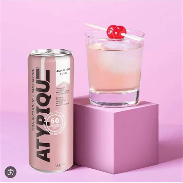 Atypique Non-Alcoholic Amaretto Sour 12 x 355 mL Cans