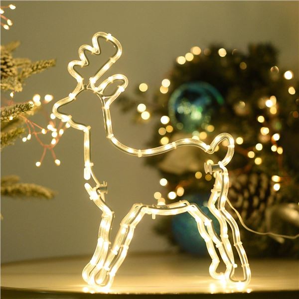 Light up Reindeer Christmas Table Decoration, Warm White