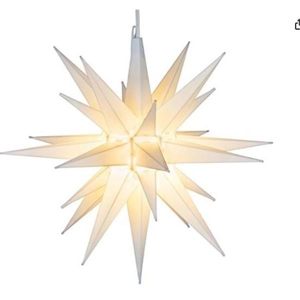 Riakrum Christmas Advent Star Lights Set with Remote Control