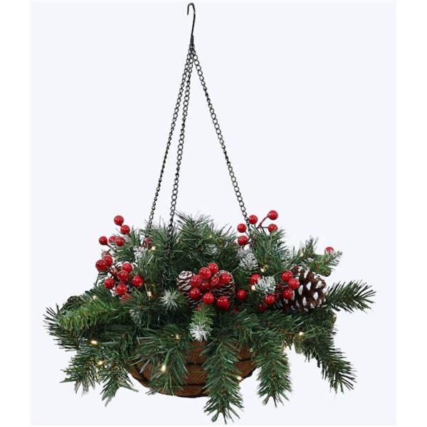 Artificial Christmas Hanging Planter Baskets