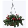Image 1 : Artificial Christmas Hanging Planter Baskets