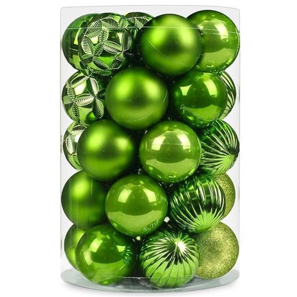AMS 60mm Green Christmas Ball Ornaments