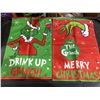 Image 1 : 6 Holiday-Themed Grinch Outdoor Flags With Multiple Designs