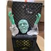 Image 2 : Green Zombie Head Prop with Raising Arms Mechanism