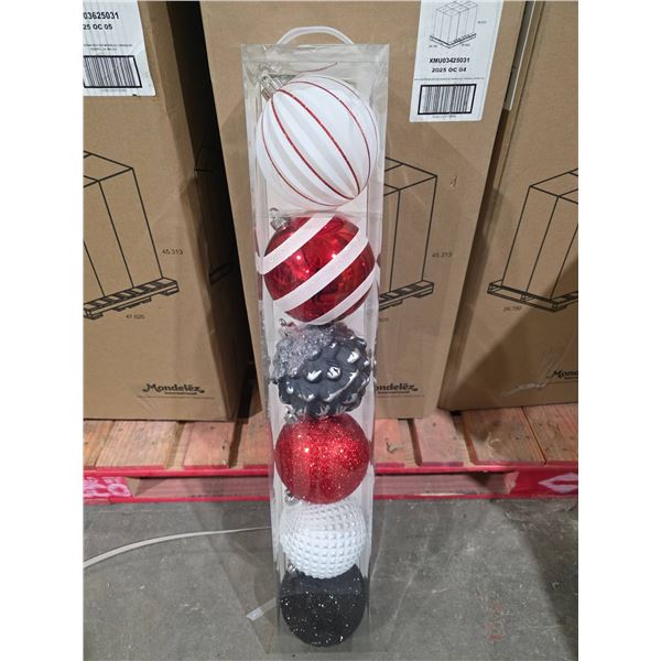 6 Pack 2.2″ Diameter Shatter-Resistant Decorative Baubles by CGH