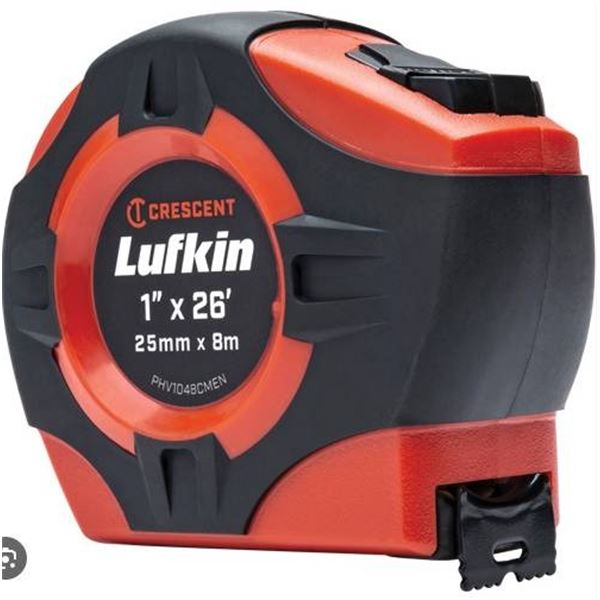 Lot of 2 – Crescent Lufkin 1-Inch x 26-Foot Measuring Tapes