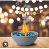 Image 1 : Onlyfire Tabletop Fire Pit With Glass Stones and Concrete Base