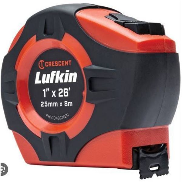 Lot of 2 – Crescent Lufkin 1-Inch x 26-Foot Measuring Tapes