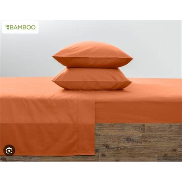 Comfy Bamboo World 8800 Gold Series Queen Sheet Set – Orange
