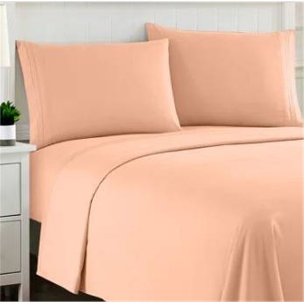 Comfy Bamboo World Queen Sheet Set 6-Piece Soft Series in Light Orange