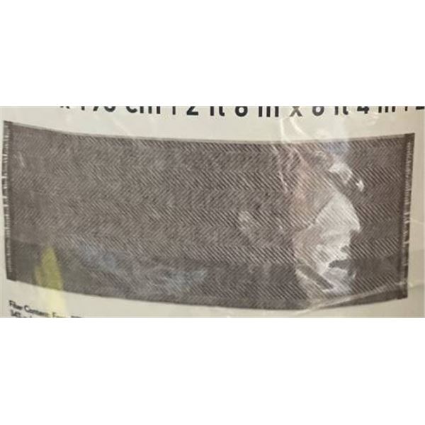 Runner Rug 76 cm x 193 cm with Herringbone Pattern