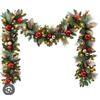 Image 1 : 90-Inch Pre-Lit Garland With LED Lights and Decorative Accents