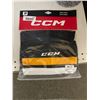 Image 2 : CCM SX8000 SR Edge Hockey Socks, Charcoal/Black/Gold, Senior Size