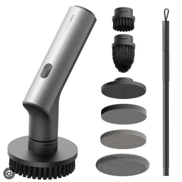 HOTO Cordless Spin Scrubber With USB-C and 130 cm Reach