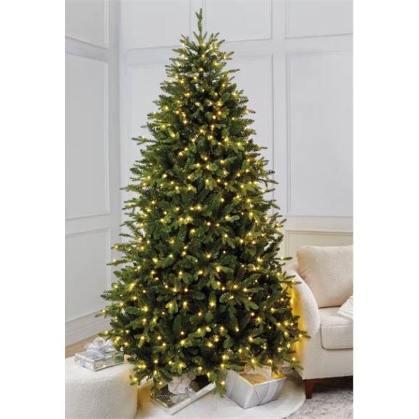 7.5 ft Artificial Christmas Tree with Pre-Lit LED Lights