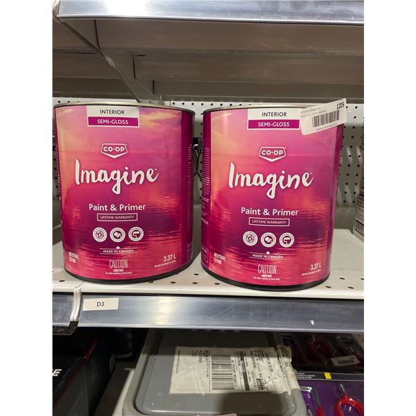CO-OP Imagine Interior Semi-Gloss Paint and Primer, 3.7L