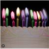 Image 1 : Samrok Colorflame Birthday Candles, 12 Pieces with Holders