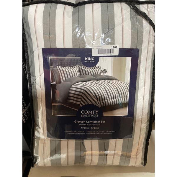 King Sized Comfy Bamboo World Grayson Comforter Set