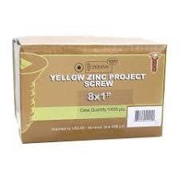 Yellow Zinc Project Screws 10×3 1/2 Inch – 1500 Count Case