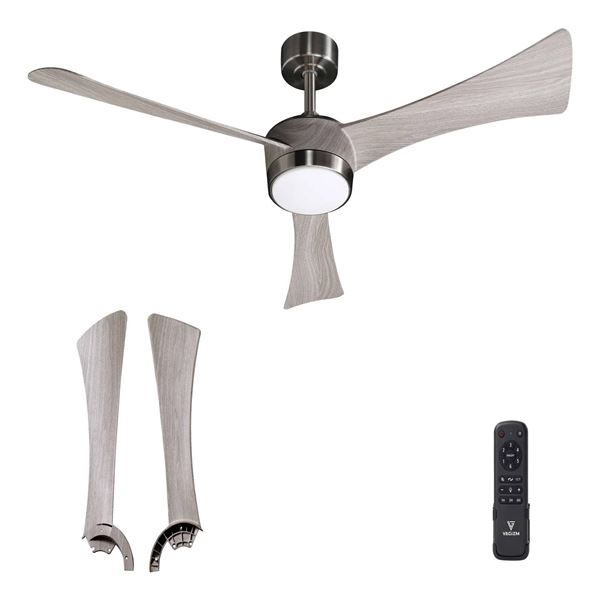 VAGIZM 52 Inch DC Motor Ceiling Fan with LED Light