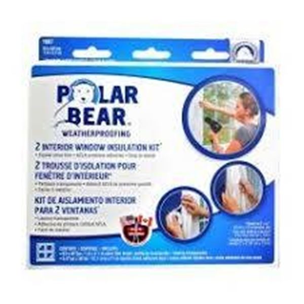 Case of 12 Polar Bear Weatherproofing Interior Window Insulation Kit, Model 1007SPB