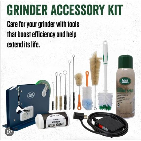 LEM Grinder Accessory Kit With Cleaning Tools and Accessories
