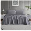 Image 1 : HOTEL SIGNATURE SATEEN King Size Hotel 400 Thread Count Sheet Set in Gray