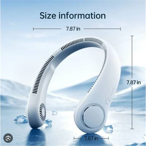 Jisulife Neck Fan 2pk with Rechargeable Design