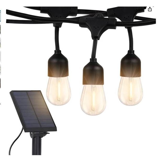 Artika Solar Blaze Outdoor String Lights – 20 Bulbs, 42 Feet