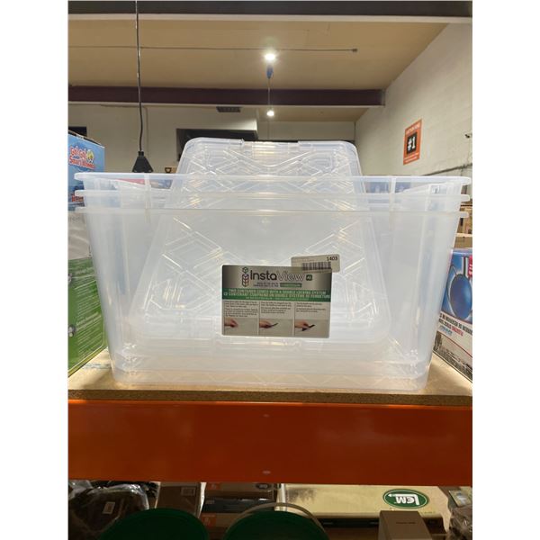 3 InstaView 45 Transparent Storage Containers With Double Locking System