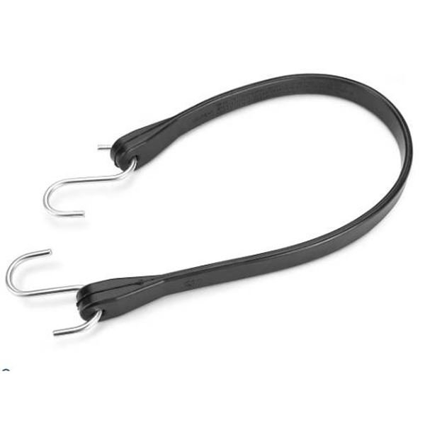 Approximately 15 Rubber Bungie Cords with Metal Hooks