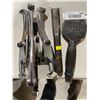 Image 1 : Two Gear Pullers, Pry Bar, and Scraper Tool with Marking