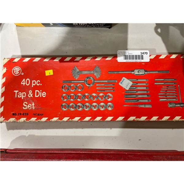 40-Piece Tap and Die Set, Model No. 19-025, by ETC