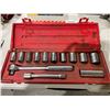 Image 1 : Socket Wrench Set with 12 Attachments and Ratchet Handle