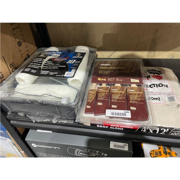 Paint Rollers, Drop Cloth, and Paintbrushes for Painting Projects