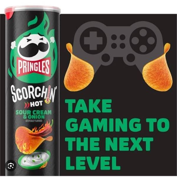 Pringles Scorchin Sour Cream and Onion 156g (14 Cans)