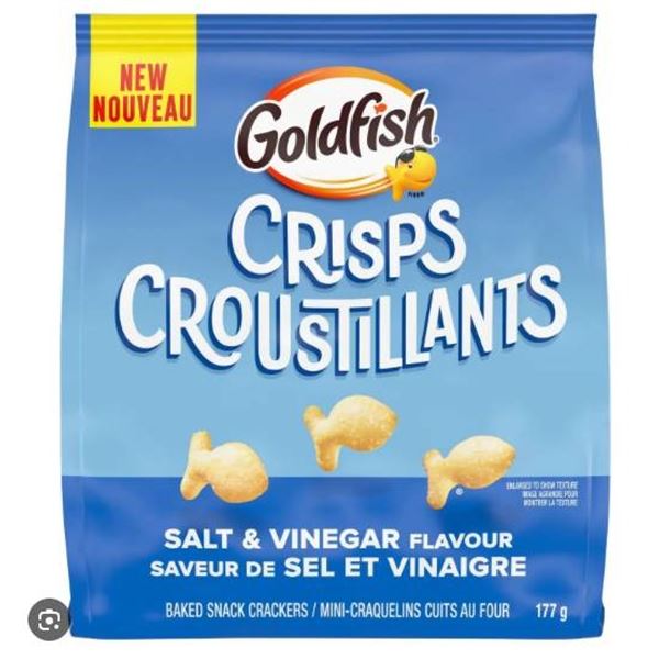 Goldfish Crisps Salt and Vinegar 177 g Bags, 10 Pieces