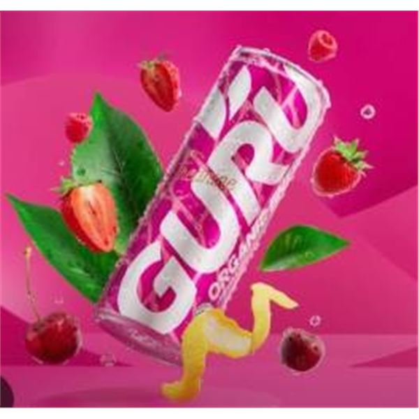 Guru Fruit Punch Energy Drinks – 12 Cans, 355ml Each