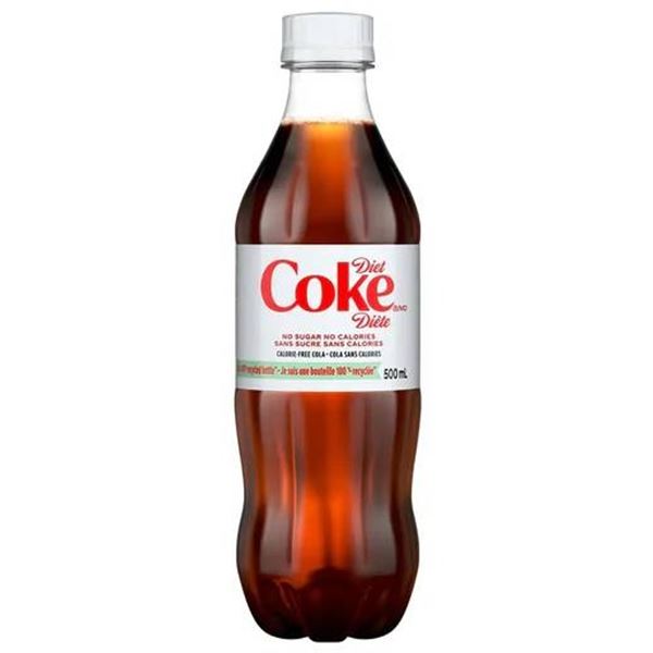 Diet Coke Lot Of 24 Bottles, 500 mL Each